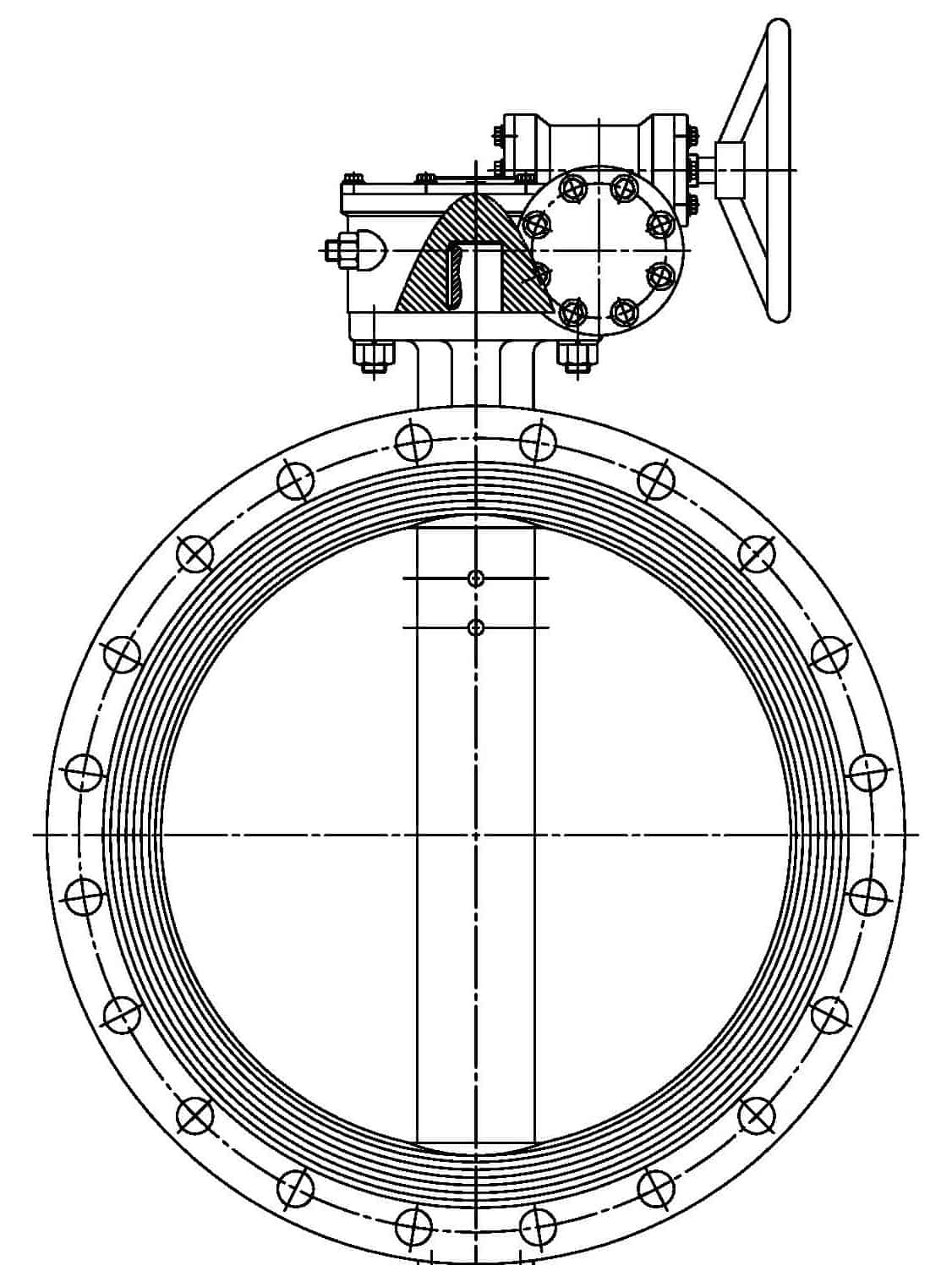 Fanged butterfly valve